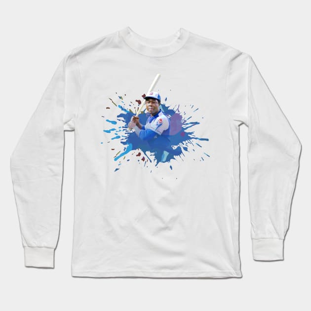 HENRY LOUIS HANK AARON Long Sleeve T-Shirt by MufaArtsDesigns